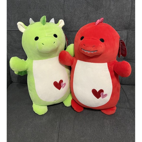 Squishmallows Hug Mees Duster Dinosaur and Desmund Dragon 18 Inch Bundle NEW - Picture 3 of 16